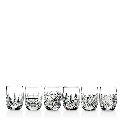 Waterford Connoisseur Lismore Heritage Rounded Tumbler 6 oz. Glasses, Set of 6