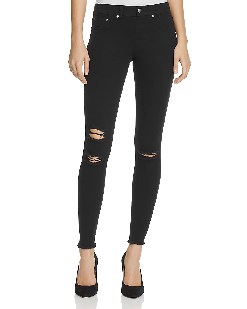 Hue Ripped Knee Denim Leggings