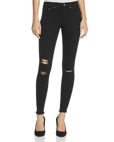 Hue Ripped Knee Denim Leggings