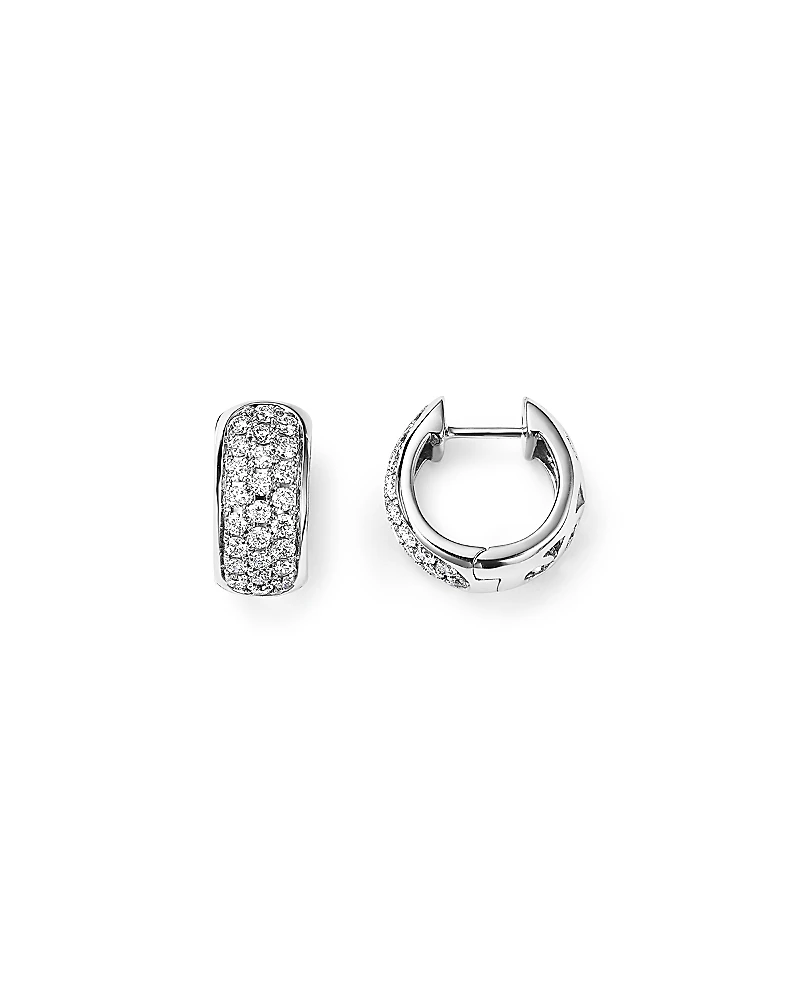 Diamond Huggie Hoop Earrings