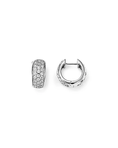 Diamond Huggie Hoop Earrings