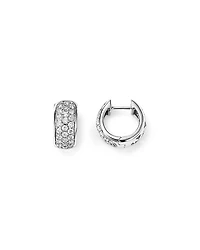 Diamond Huggie Hoop Earrings