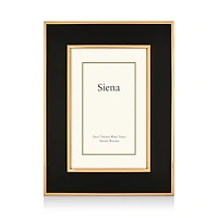 Siena Black Enamel with Gold Frame, 4 x 6