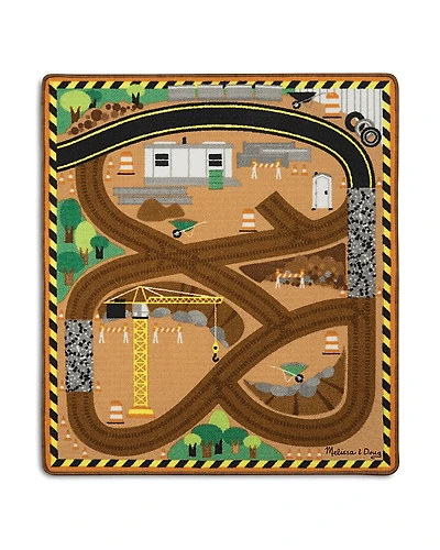 Melissa & Doug Construction Truck Rug - Ages 3+