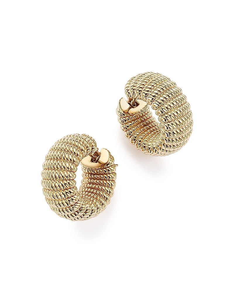 Roberto Coin 18K Yellow Gold Chic and Shine Hoop Earrings - Exclusive