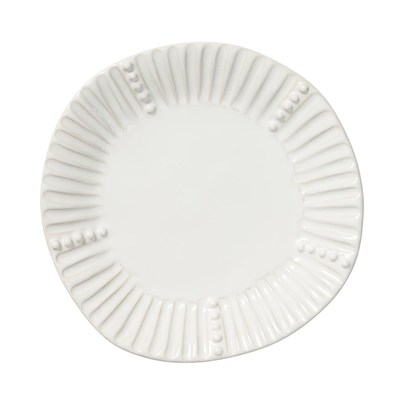 Vietri Incanto Stone Aqua Stripe Salad Plate