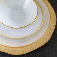 Rufolo Glass Gold Organic Service Charger Plate