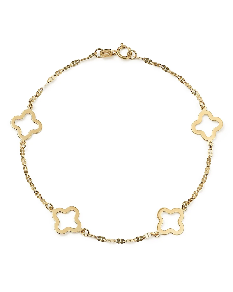 Bloomingdale's Fine Collection Quatrefoil Station Bracelet