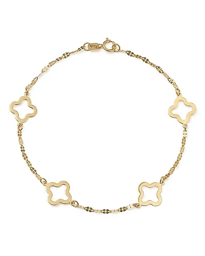 Bloomingdale's Fine Collection Quatrefoil Station Bracelet