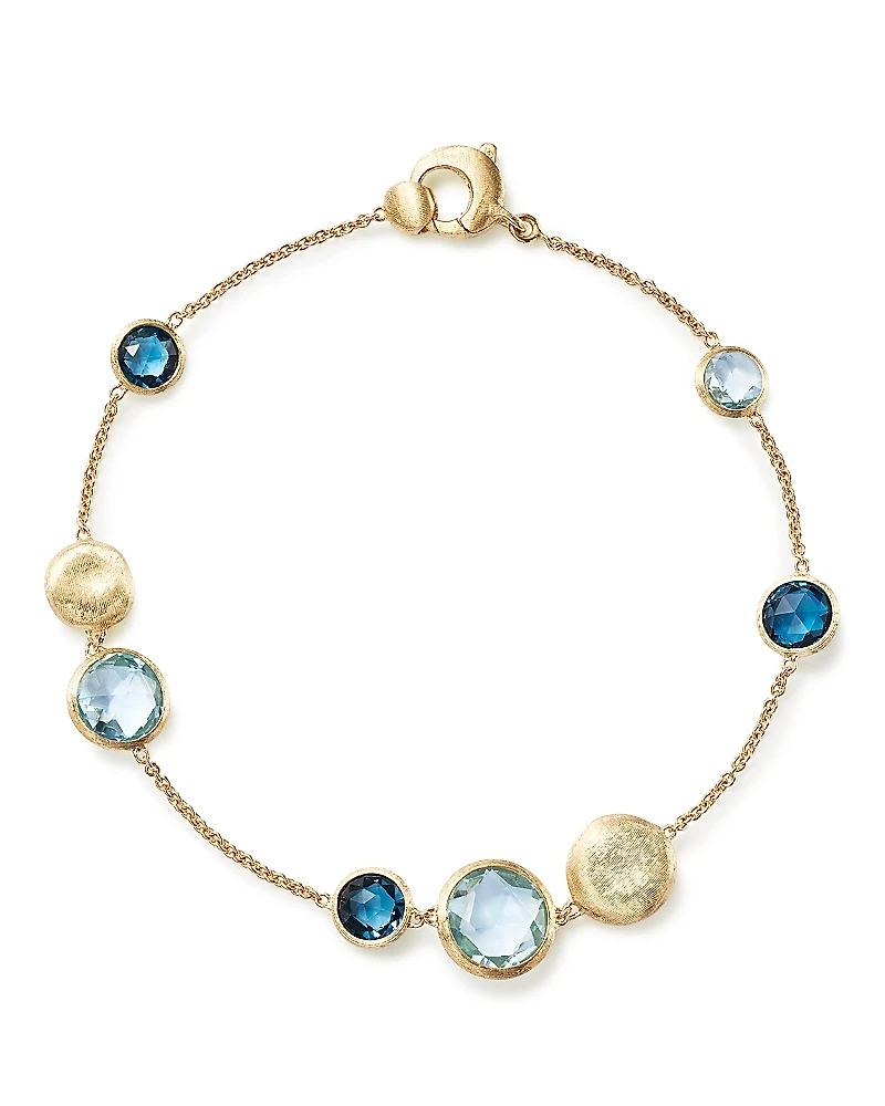 Marco Bicego 18K Yellow Gold Jaipur Mixed Blue Topaz Bracelet - Exclusive