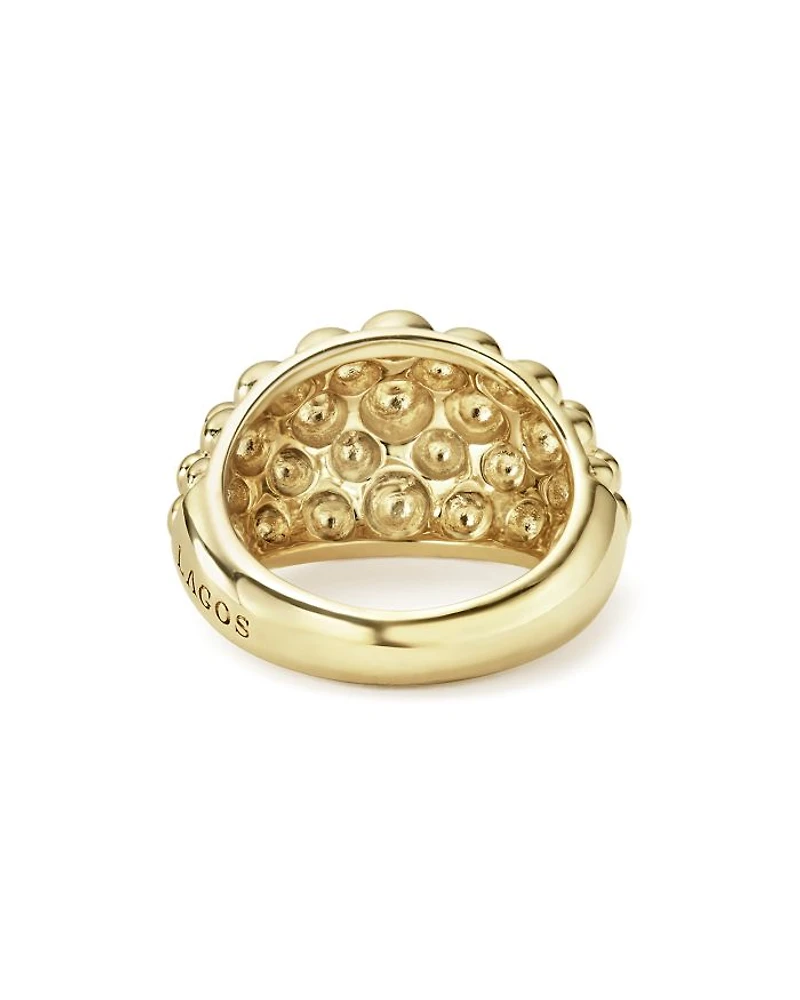 Caviar Gold Collection 18K Gold Domed Ring