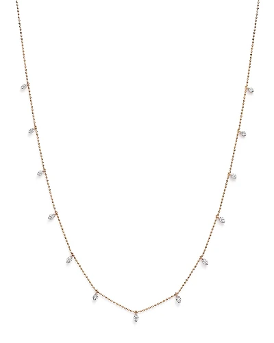 Bloomingdale's Fine Collection Diamond Station Droplet Necklace