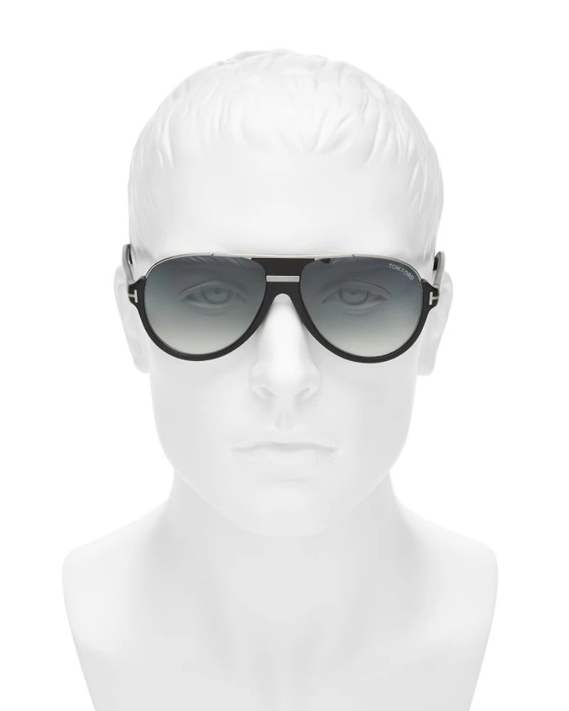 Dimitry Flat Top Aviator Sunglasses, 61mm