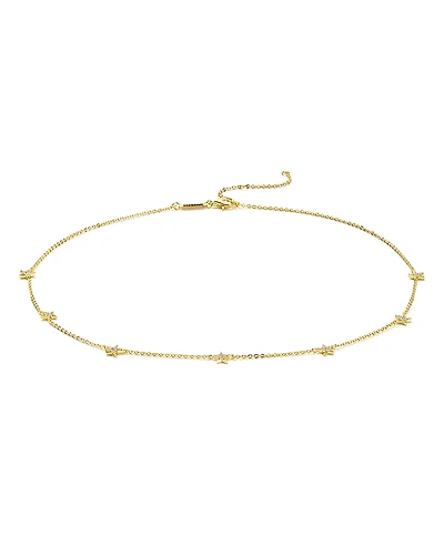 Argento Vivo Pave Star Choker Necklace, 15