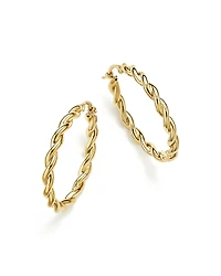 Bloomingdale's Fine Collection Round Twisted Hoop Earrings