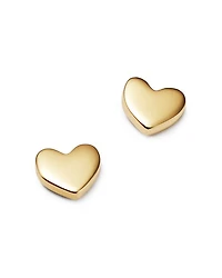 Heart Stud Earrings in 14K Yellow Gold - Exclusive
