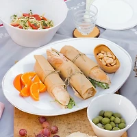 Melamine Lastra White Oval Platter
