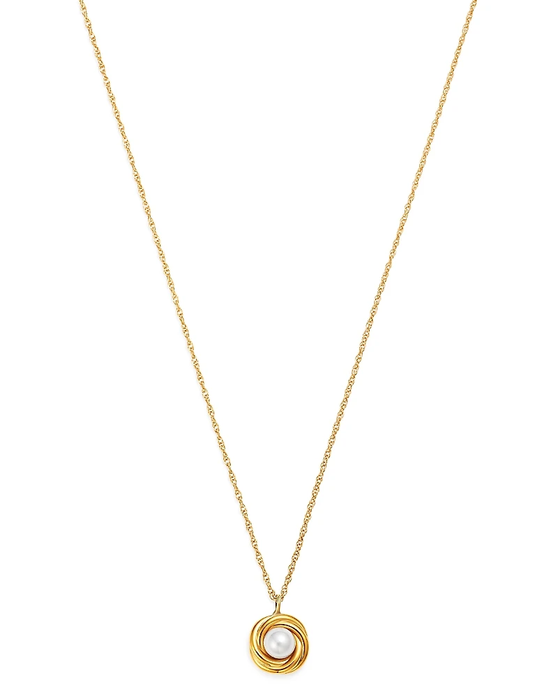 Bloomingdale's Fine Collection Cultured Freshwater Pearl Knot Pendant Necklace