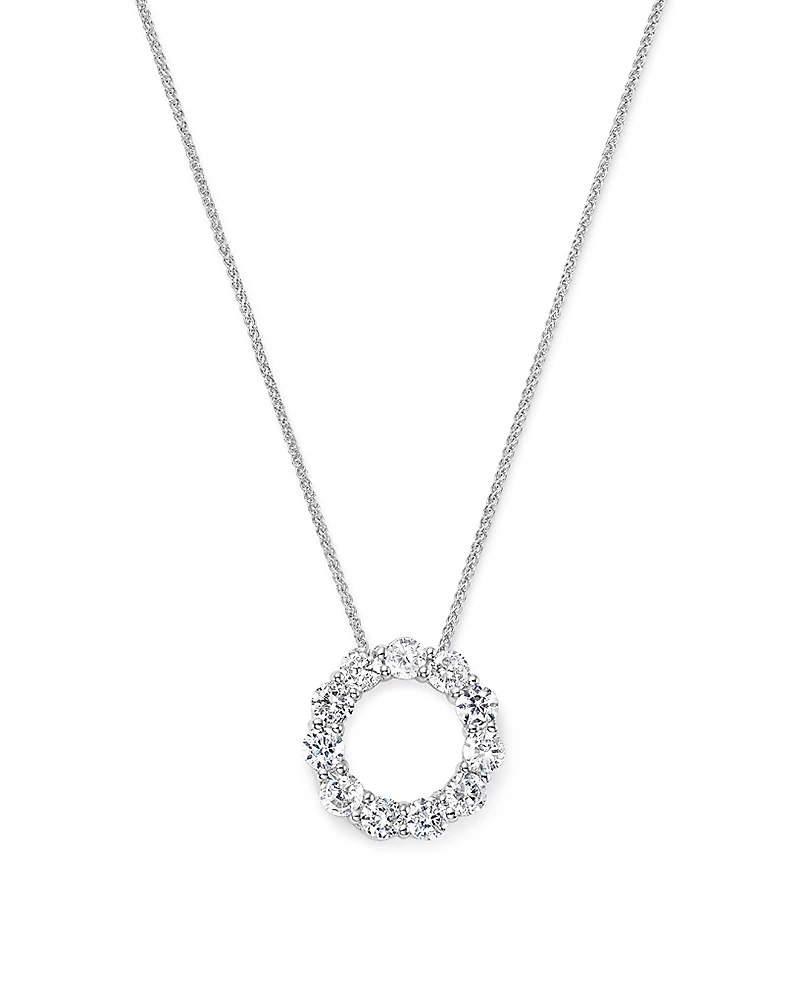 Diamond Circle Pendant Necklace