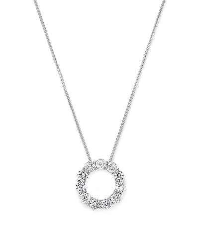 Diamond Circle Pendant Necklace