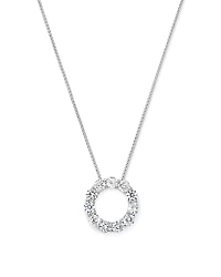 Diamond Circle Pendant Necklace