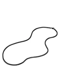 Men's Box Chain Necklace Darkened Stainless Steel, 4mm