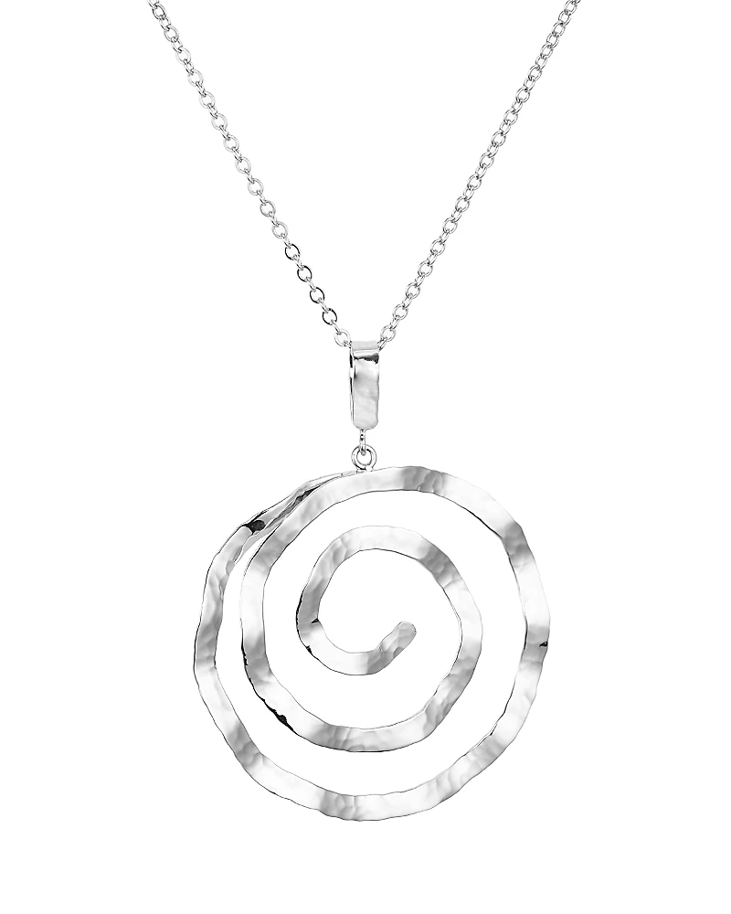 Bloomingdale's Fine Collection Hammered Spiral Pendant Necklace, 17