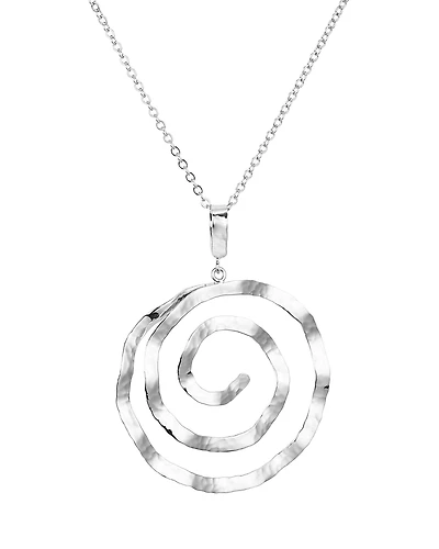 Bloomingdale's Fine Collection Hammered Spiral Pendant Necklace, 17