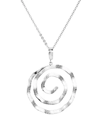 Bloomingdale's Fine Collection Hammered Spiral Pendant Necklace, 17
