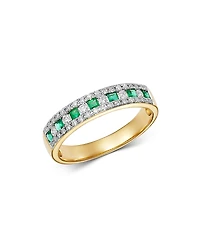 Bloomingdale's Fine Collection Emerald & Diamond Single Band Ring
