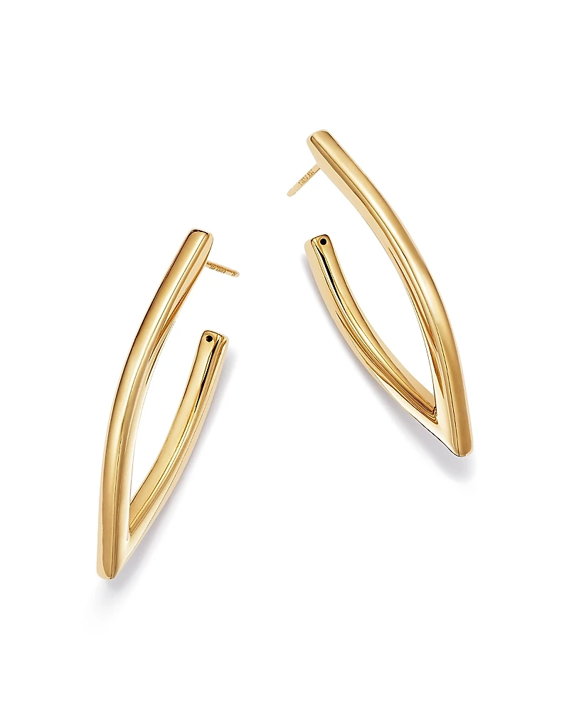 Bloomingdale's Fine Collection V-Shape Hoop Earrings