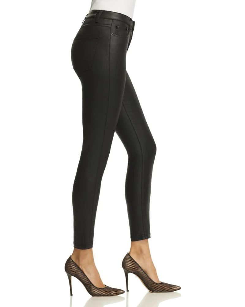 Coated Leather-Effect Jeans