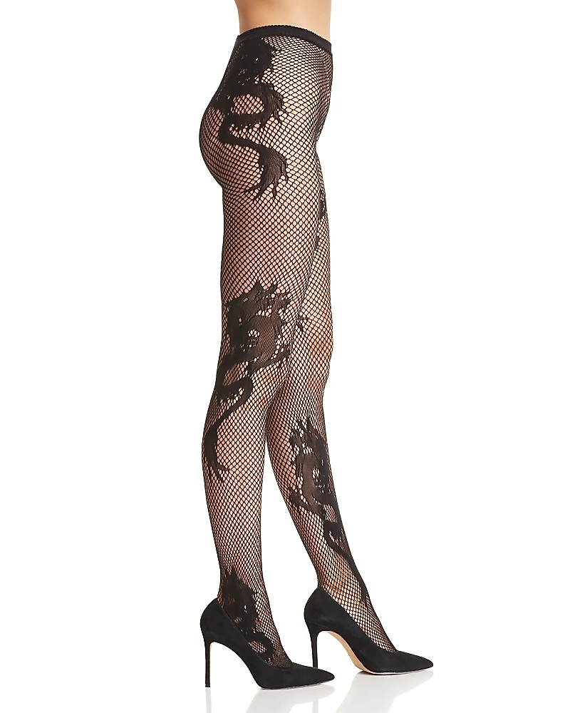 Natori Dragon Fishnet Tights