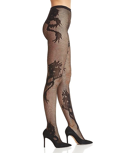Natori Dragon Fishnet Tights