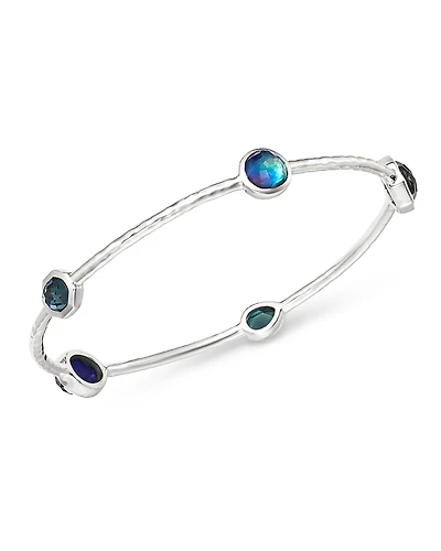 Ippolita Sterling Silver Rock Candy Eclipse Five-Stone Bangle Bracelet