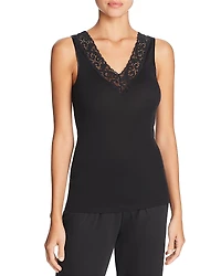 Hanro Moments Cotton Lace Trim Tank