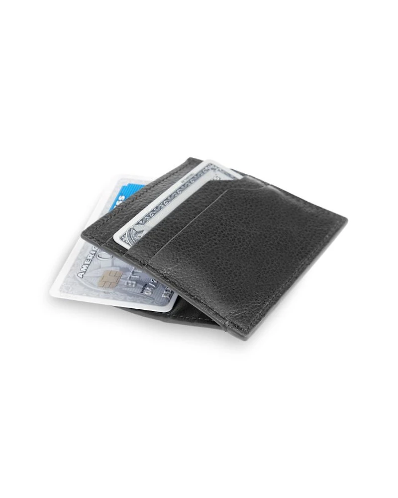 Leather RFID-Blocking Card Case Wallet