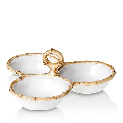 Juliska Classic Bamboo Natural Cocktail Triple Server