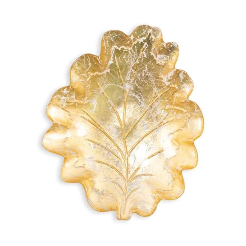 Moon Glass Leaf Medium Bowl