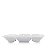 Vietri Incanto Stone White Lace Medium Three-Part Server