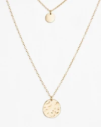 Layered Disc Pendant Necklace, 16"-22" - Exclusive