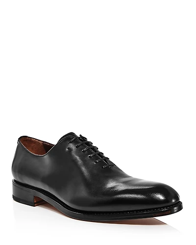 Ferragamo Men's Angiolo Leather Plain Toe Oxfords 