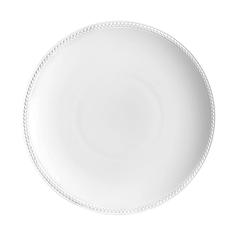 L'Objet Soie Tressee White Soup Plate