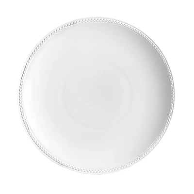 L'Objet Soie Tressee White Soup Plate