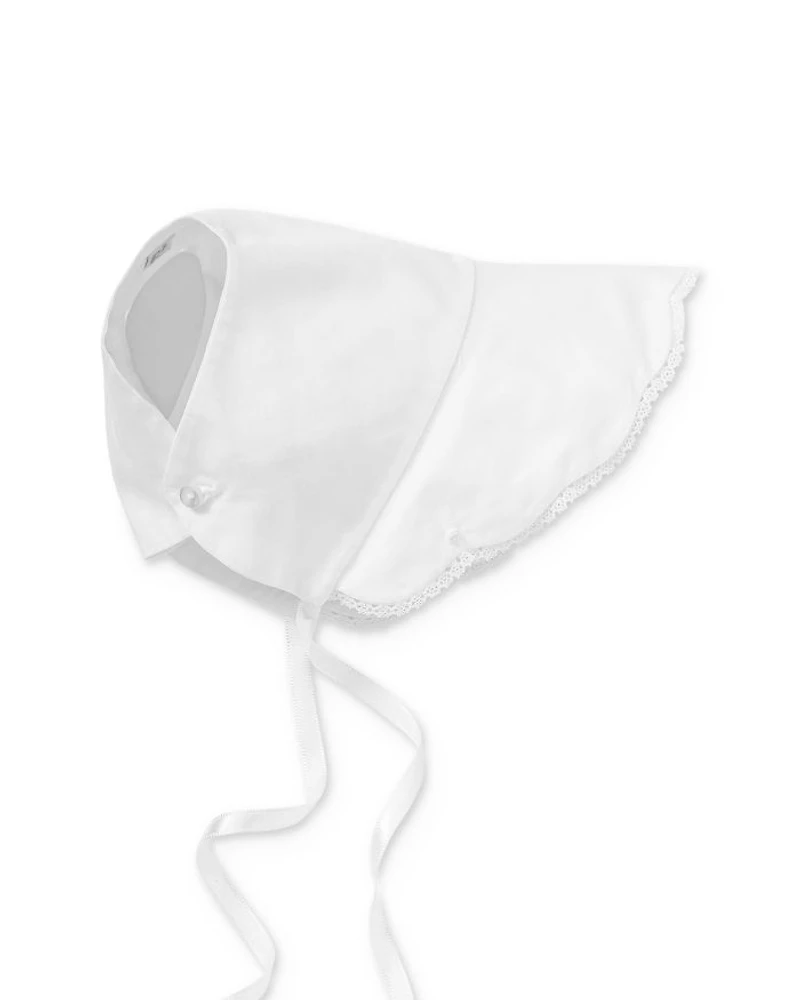 Girls' Scalloped Christening Gown & Bonnet Set - Baby