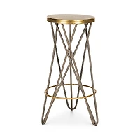 Safavieh Lorna Gold Leaf Barstool
