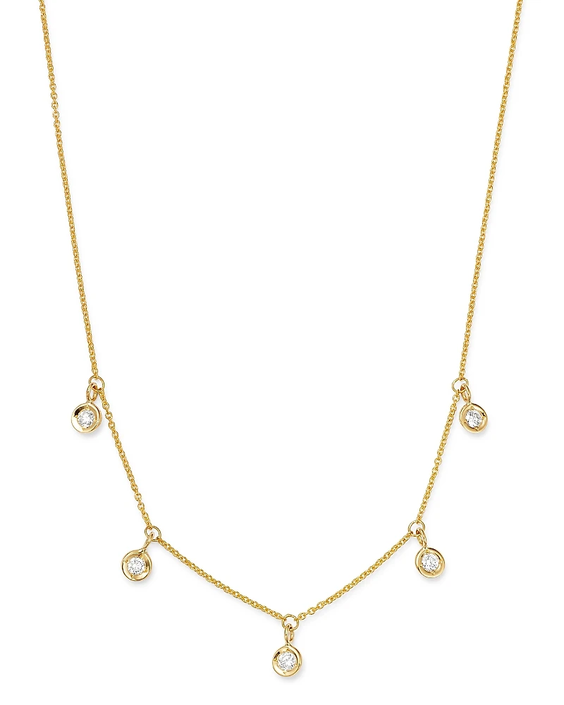 Roberto Coin 18K Gold Diamonds By The Inch Dangling Droplet Necklace