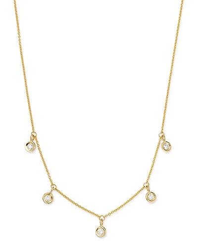 Roberto Coin 18K Gold Diamonds By The Inch Dangling Droplet Necklace
