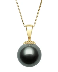Bloomingdale's Fine Collection Tahitian Black Cultured Pearl Pendant Necklace