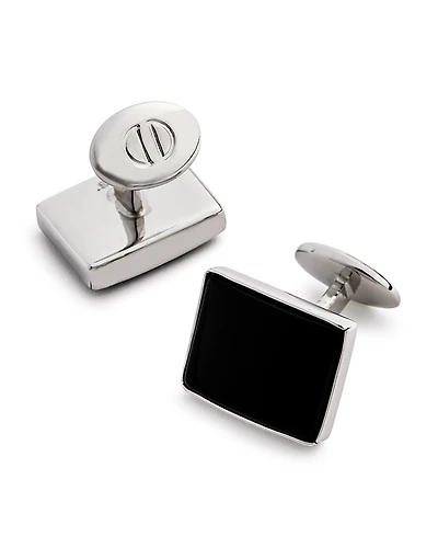David Donahue Sterling Silver & Onyx Cufflinks